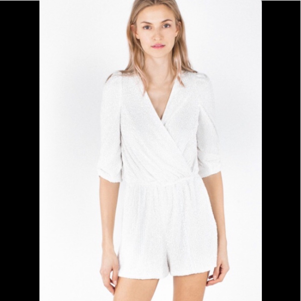 Generation Love White Textured Romper